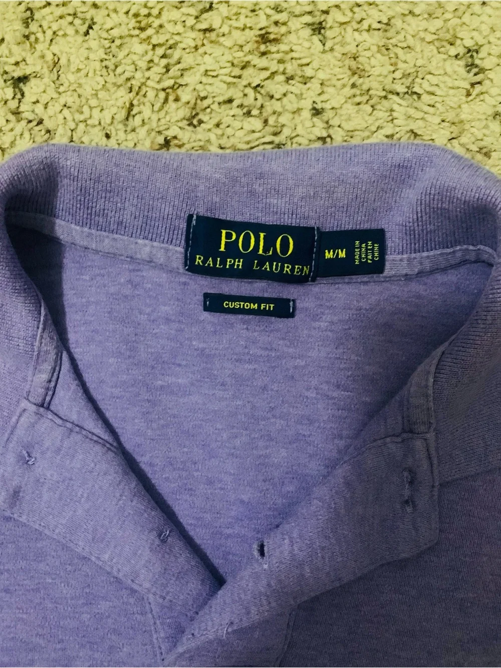 Ralph Lauren Lilac Polo with Green Pony